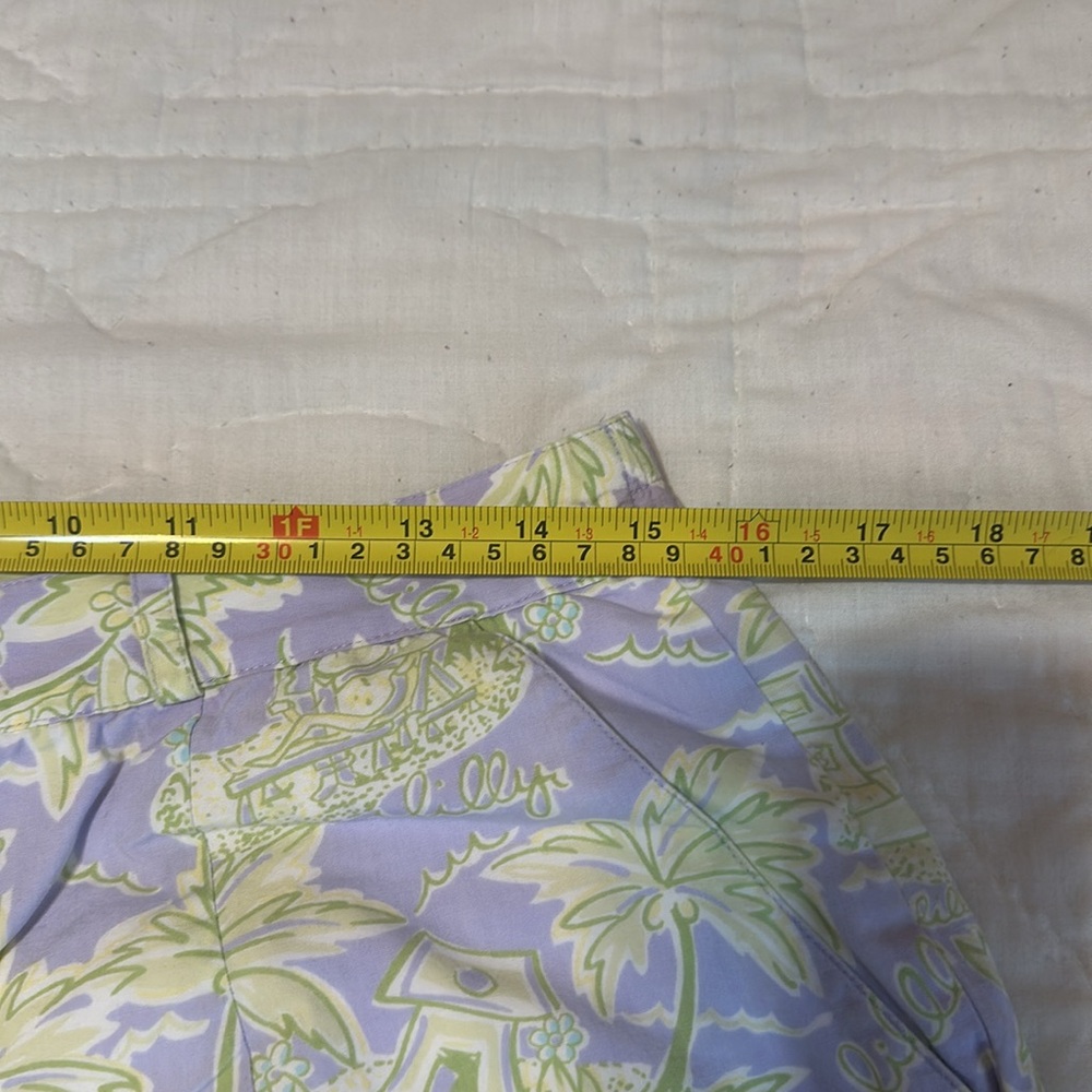 Vintage Lilly Pulitzer Lilac & Light Green Shorts Sz 12 - Picture 13 of 14